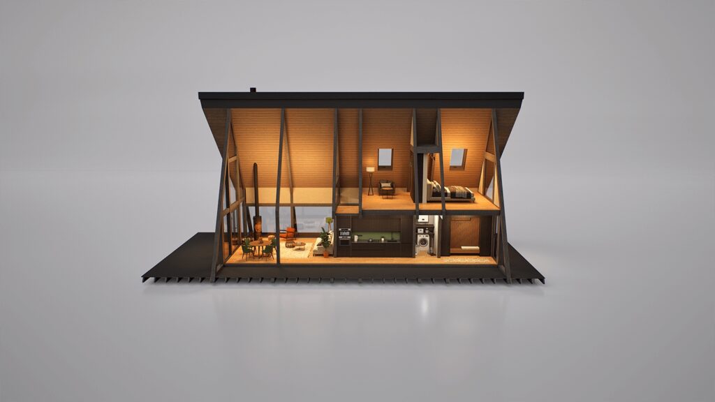 A-Frame A110 Haus - Innenansicht 1