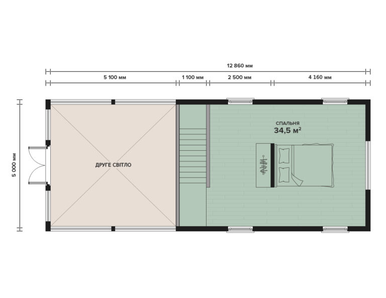 A-Frame A110 Haus - Grundriss 2. Stock