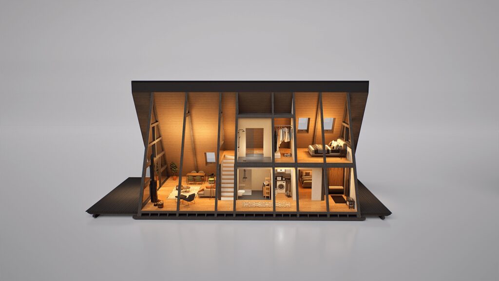 A-Frame A150 Haus - Innenansicht 1