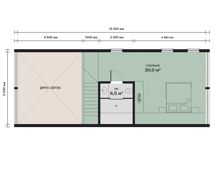 A-Frame A150 Haus - Grundriss 2. Stock
