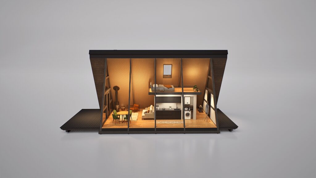 A-Frame A60 Haus - Innenansicht 1