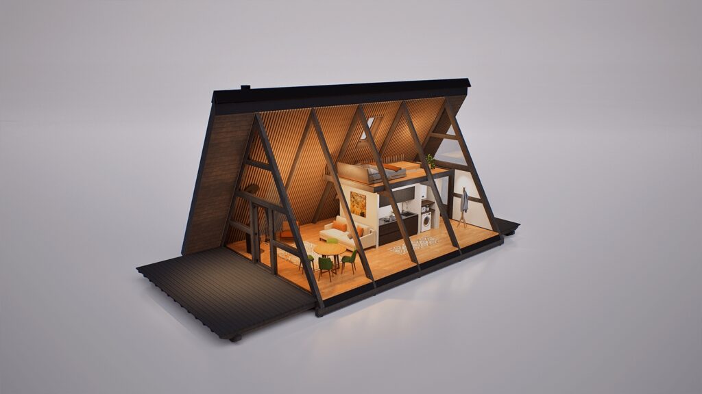 A-Frame A60 Haus - Innenansicht 3