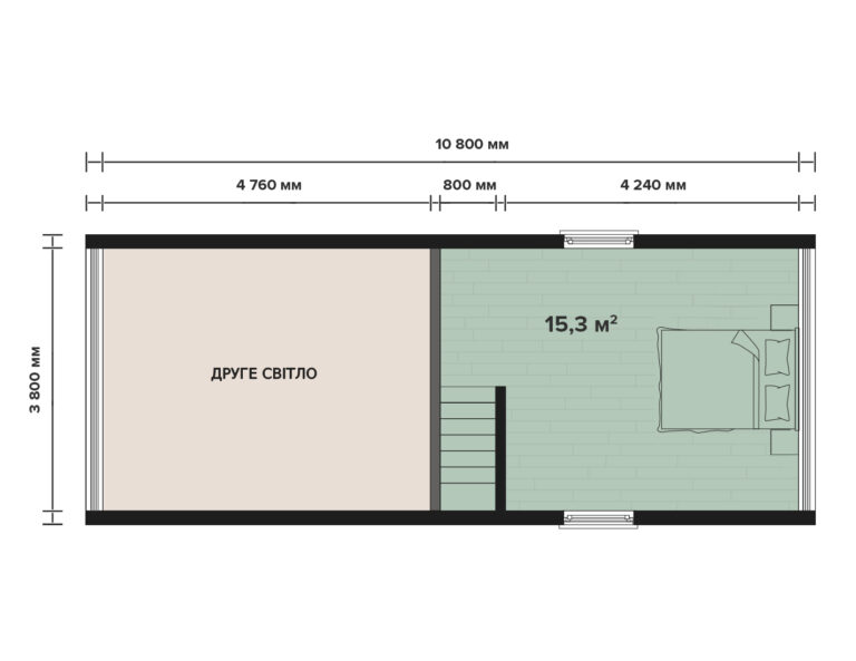 A-Frame A77 Haus - Grundriss Dachboden