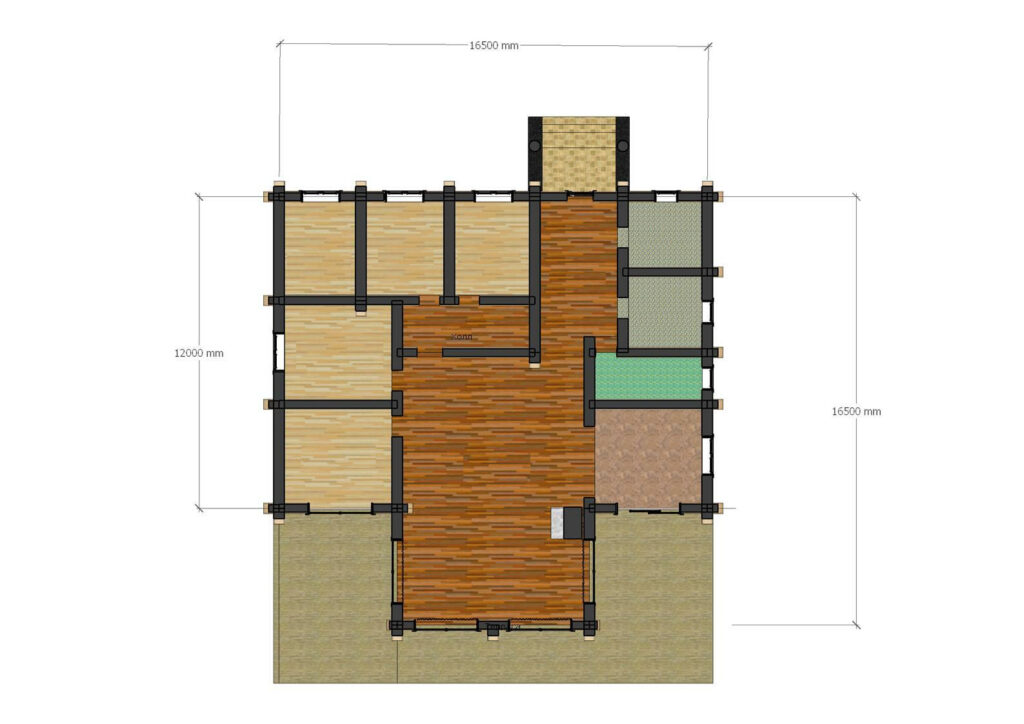 Blockhaus Agafiya Planung