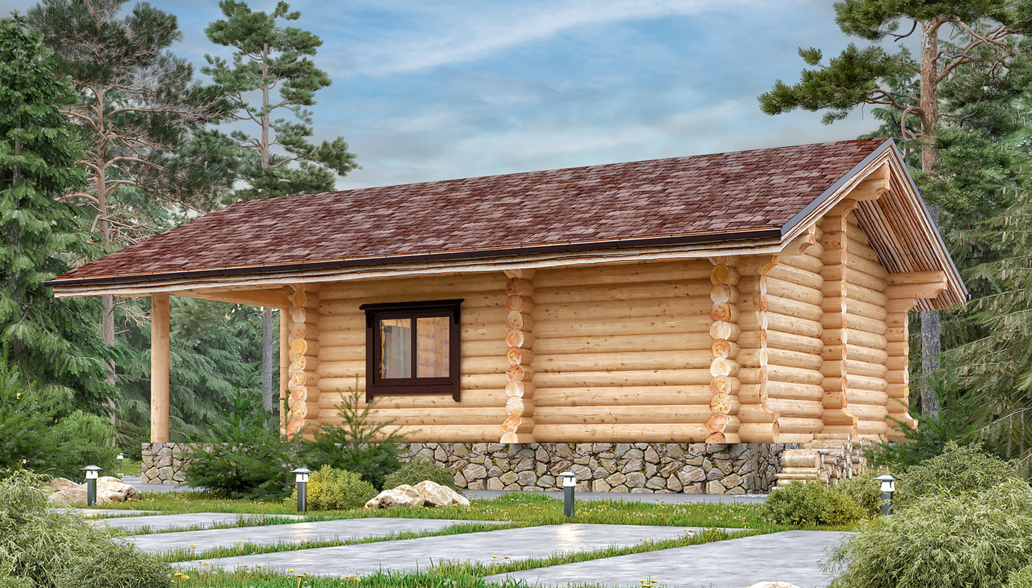Blockhaus Kassandra Rendering