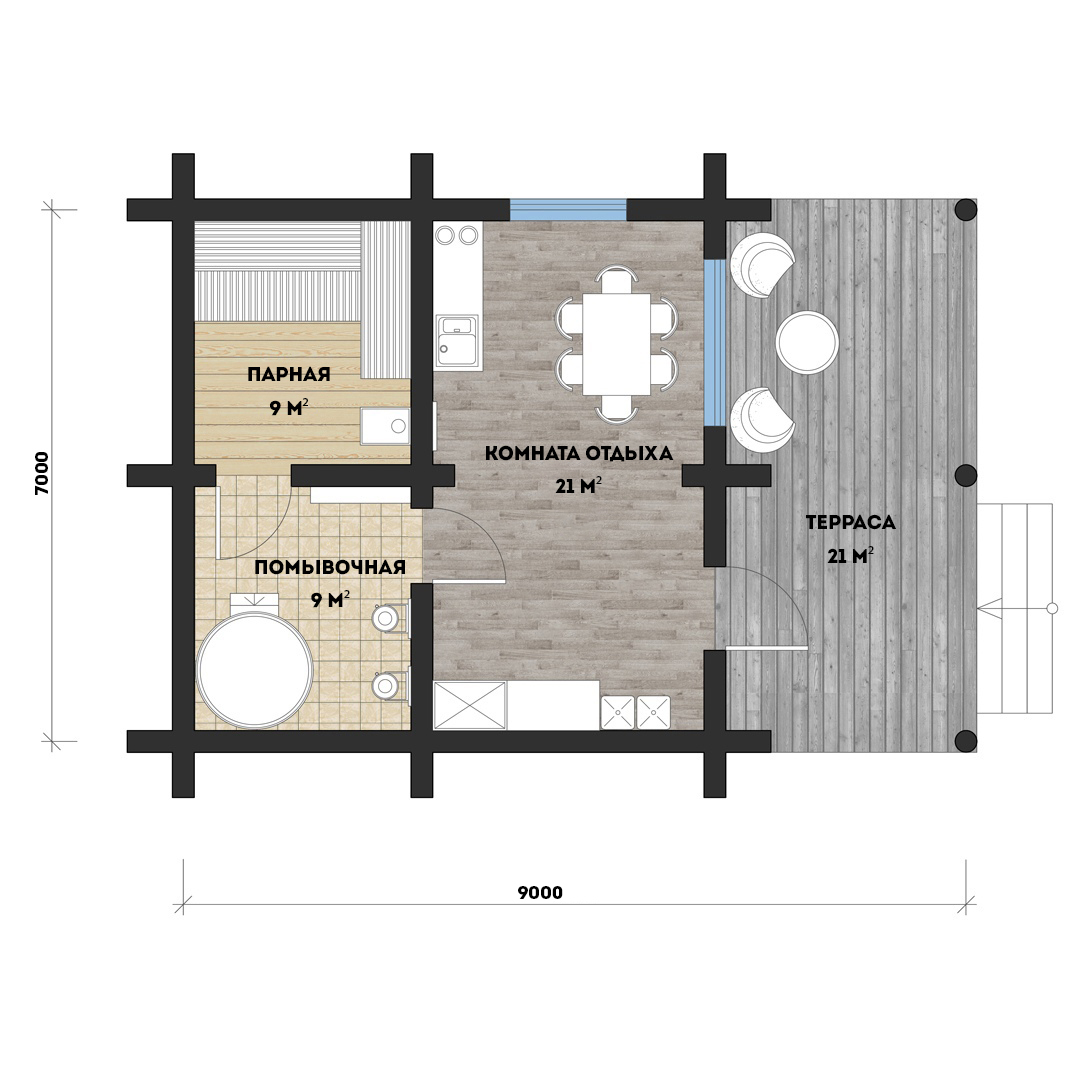 Blockhaus Kassandra Planung