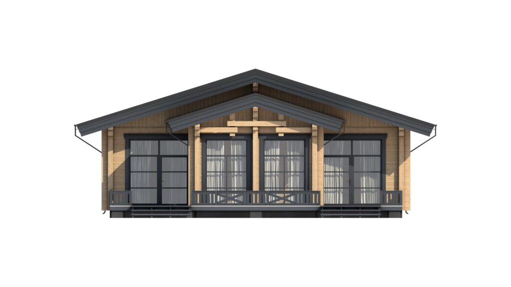 CHALET 002 Leimholz Blockhaus - Rendering