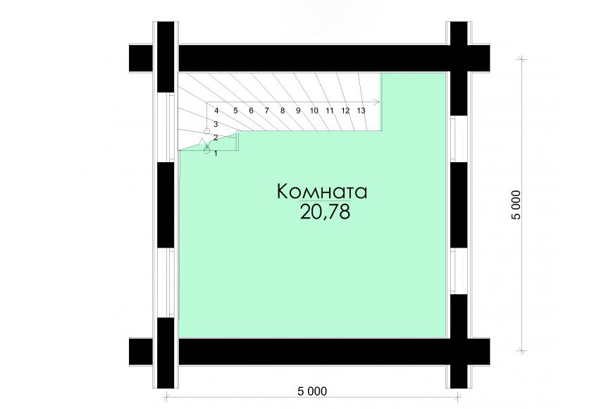 Blockhaus Miodrag Planung
