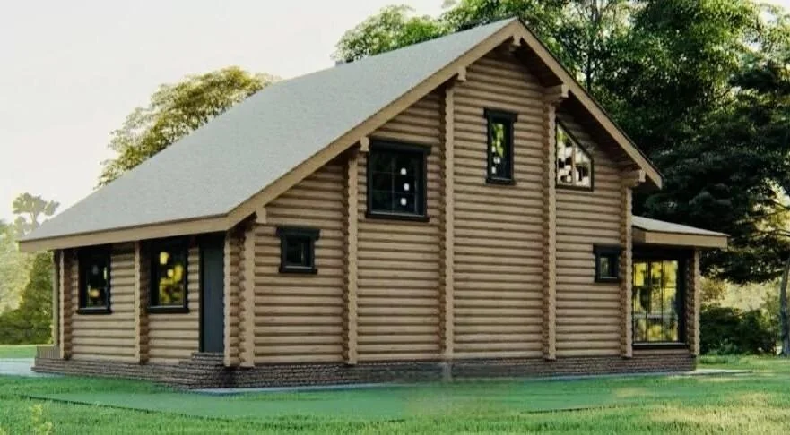 Grand 163 Rundholz Blockhaus - Außenansicht 5