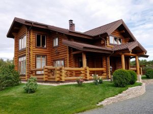 Rundholz Blockhaus - Außenansicht