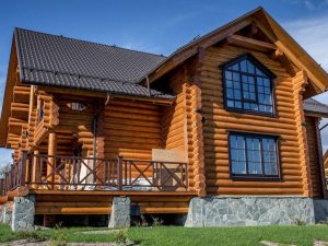 Rundholz Blockhaus - Außenansicht 2