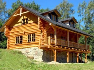 Rundholz Blockhaus - Außenansicht 4