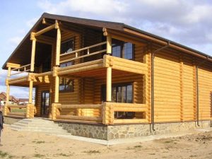 Rundholz Blockhaus - Außenansicht 8